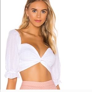 Racing heart top white  ( majorelle)